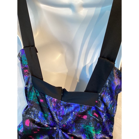 Maggie London Womens V-Neck Sleeveless Sheath Cocktail Dress Multicolor Size 8 - Picture 3 of 10